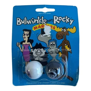 1988 Bullwinkle & Rocky Moosion Impossible Marbles 100% Pure Glass Neu Sonstige - Bild 1 von 7