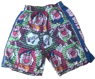 Pantalones Cortos Flow Society Auténticos Equipo de Lacrosse Rosa Azul Cerdo Bad Boys Talla Grande Foto 1 de 4