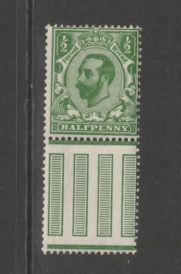 1911 GV 1/2d GREEN DIE A "IMPERIAL CROWN WMK" EN ESTADO UM/COMO NUEVO. Foto 1 de 2