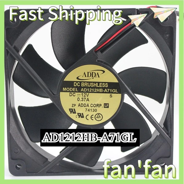 1X ADDA AD1212HB-A71GL Fan 120*120*25mm 12V 0.37A 2pin Fast Shipping - Image 1 of 1