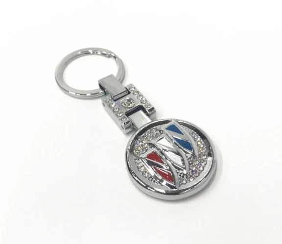 Rhinestone Double-Sided Car Keychain Metal Key Ring Auto Key Accessory for Buick - Image 1 of 1