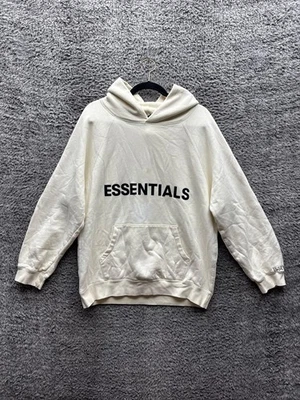 Sudadera con Capucha Essentials Fear Of God Logo Gráfico Grande Blanca Para Hombre Talla M Foto 1 de 4