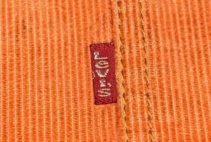 LEVI’S Orange Vintage Corduroy Crossbody Messenger Bag W/Adjustable Strap Nice! - Picture 1 of 10