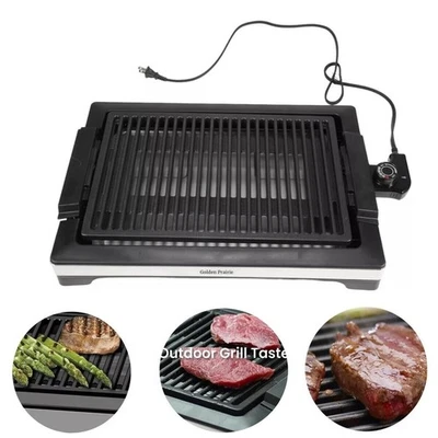 1600W Electric Smokeless Indoor Grill, Non-Stick Grilling Grate For Cooking BBQ - Image 1 of 4