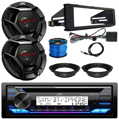 JVC KD-T92MBS 1DIN Marine CD Player Receiver, 2x 6.5" 300W Speakers, Accessories - Image 1 of 4