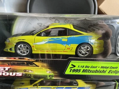1/18 Racing Champions The Fast and The Furious 1995 Green Mitsubishi Eclipse - Image 1 of 3