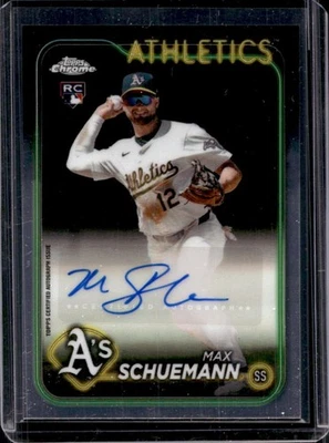 2024 Topps Chrome Update Max Schuemann Auto RC Rookie #AC-MSC Athletics - Image 1 of 2