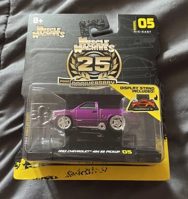 Muscle Machines 25th Anniversary 1993 Chevrolet 454 SS Pickup #05 Purple LTD  - Image 1 of 2