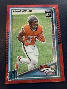 2025 Donruss - RJ Harvey #312 RC - Red Wave Optic Preview - Broncos - Picture 1 of 1