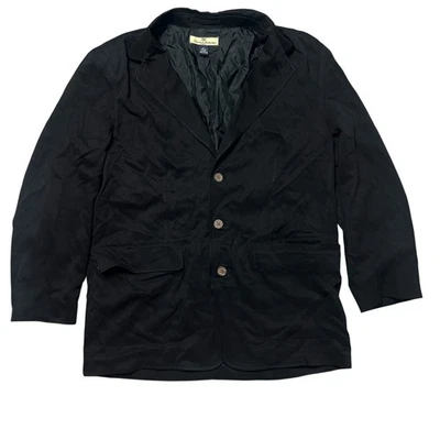 Blazer Tommy Bahama 100% Seda Hombre Grande Negro 3 Botones Chaqueta Foto 1 de 4