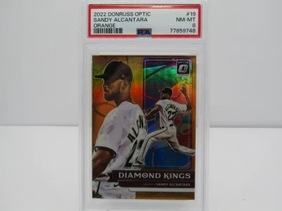 SANDY ALCANTARA 2022 DONRUSS OPTIC ORANGE! #051/125! PSA 8! CON-TD - Image 1 of 2