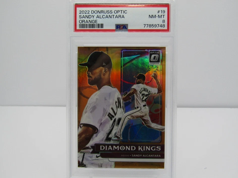 SANDY ALCANTARA 2022 DONRUSS OPTIC ORANGE! #051/125! PSA 8! CON-TD - Image 1 of 2