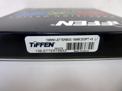 New Tiffen 138mm Letterbox 15mm Diopter +3 Lens (Close-up Filter) - Image 1 of 4