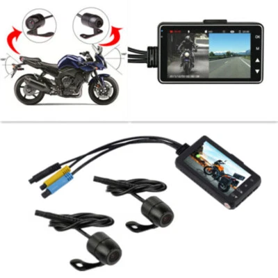 3'' LCD Dual Camera Motorcycle DVR Video Recorder Tachograph Driving Camcorder - Imagem 1 de 4