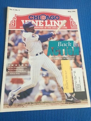 Baseball Chicago Cubs Vine Line Vol 9 No 5 May  1994 Shawon Dunston - Image 1 of 4