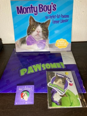 Monty Boy Not Perfect But Pawsome Pack Cat Internet Personality Memorabilia - Image 1 of 4