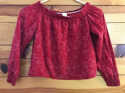 Camisa Crazy 8 vermelha floral sem ombro feminina vermelha top vermelha em excelente estado usado tamanho M 7-8 - Imagem 1 de 2