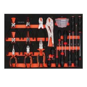 Tool Set in Foam Tray, 25 Pieces Pliers & Screwdrivers Mechanic - Picture 1 of 9