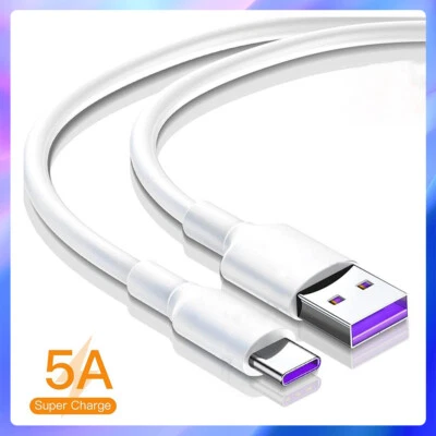 5A USB C Cable Fast Charging Phone Charger Data Type C Cable For Samsung Huawei - Image 1 of 4
