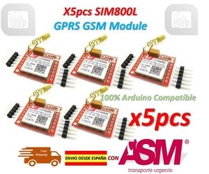 5pcs SIM800L GPRS GSM Module PCB Antenna SIM Board Quad band ENVIO RAPIDO - Imagen 1 de 4