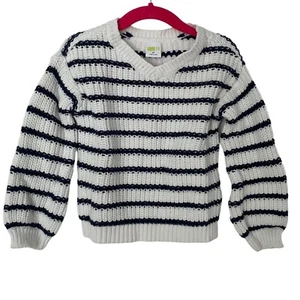 Crazy 8 Striped Crochet Sweater Top 4T Girls - Picture 1 of 4