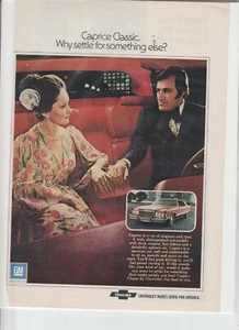 Pubblicità rivista Chevrolet Caprice originale 1974 "Perché accontentarsi di qualcos'altro?" - Foto 1 di 1
