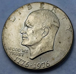 1776-1976 - D Bicentennial Eisenhower Dollar Type 2 Clad Denver Mint - Picture 1 of 4
