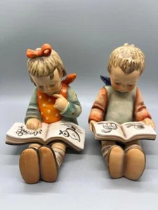 Par de sujetalibros Hummel Goebel Bookworm para niñas y niños #14A&B TM3 Alemania - Imagen 1 de 9