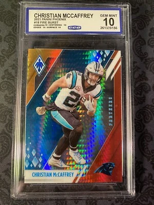 2021 Panini Phoenix - Fire Burst #18 Christian McCaffrey - Image 1 of 2