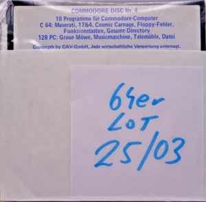 COMMODORE 64/128 -- 18 USED DISKS 5.25"  - WYSIWYG #25/03 - Afbeelding 1 van 4