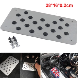 1PCS New Car Silver Non-slip Heel Plate Pedal Carpet Pedal Floor Mat 28*16*0.2cm - Bild 1 von 13