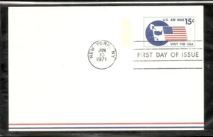 US SC # UXC11 Emblem Of Commerce Department's Travel Services FDC. No Cachet - Picture 1 of 1