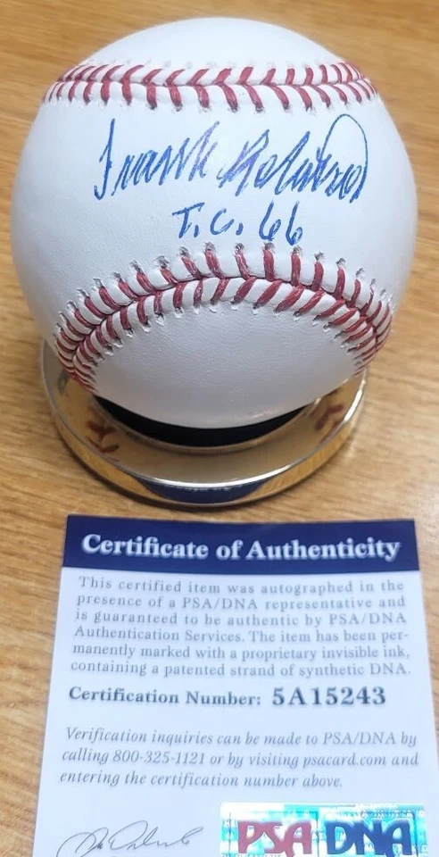 Autographed Frank Robinson "TC 66"  Official Major League  Baseball  PSA/DNA COA - Image 1 of 1