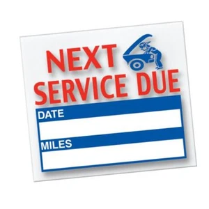 Generic Service Reminder Window Stickers (100 Pieces) - Picture 1 of 1