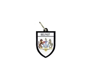 keychain key chain ring flag national souvenir shield belfast r2 - Picture 1 of 1