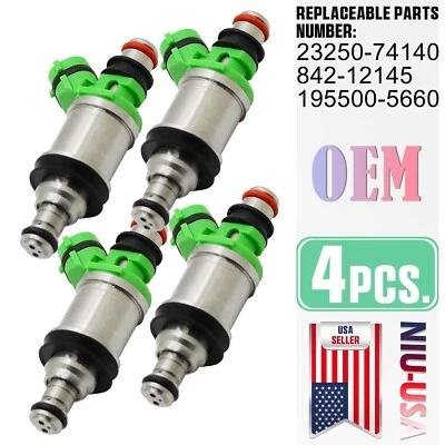 4 шт оригинальных топливных форсунок 23250-74140 для 1994-2000 Toyota RAV CAMRY 2,0 л 2,2 л I4 - Изображение 1 из 4