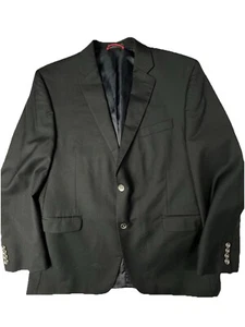 Chaps Black Wool Blazer Jacket Men’s 46R Slim Fit - Picture 1 of 6