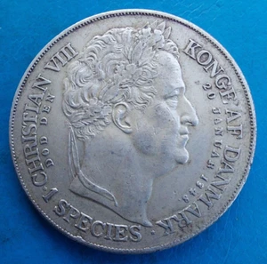 Denmark 1 Spiecedaler 1848 KM 742 RARE - Picture 1 of 4