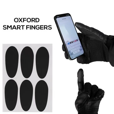 OXFORD SMART DEDOS TELÉFONOS CON PANTALLA TÁCTIL COMPATIBLES GUANTE DE MOTOCICLETA ALMOHADILLAS DE CONTACTO Foto 1 de 4