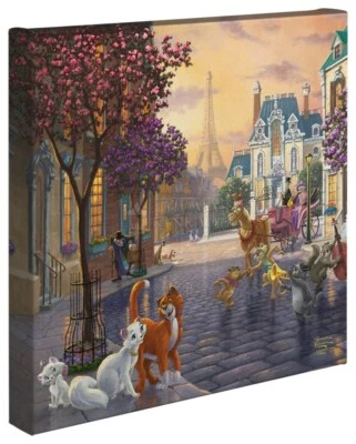 Envoltura de lona Thomas Kinkade Studios The Aristocats 14 x 14 Foto 1 de 3
