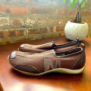 Merrell Barrado Espresso Zip Mesh Sneakers Women's Size 6.5 Brown Green Colorway - Picture 1 of 6