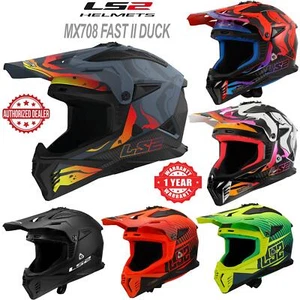 LS2 MX708 FAST II ECE22.06 LIGHTWEIGHT OFF ROAD MOTORBIKE HELMET MX QUAD ENDURO - Picture 1 of 11