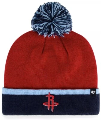 NWT '47 Brand Houston Rockets Cuff Knit Winter Hat Cap Beanie Toboggan Blue NBA - Image 1 of 4