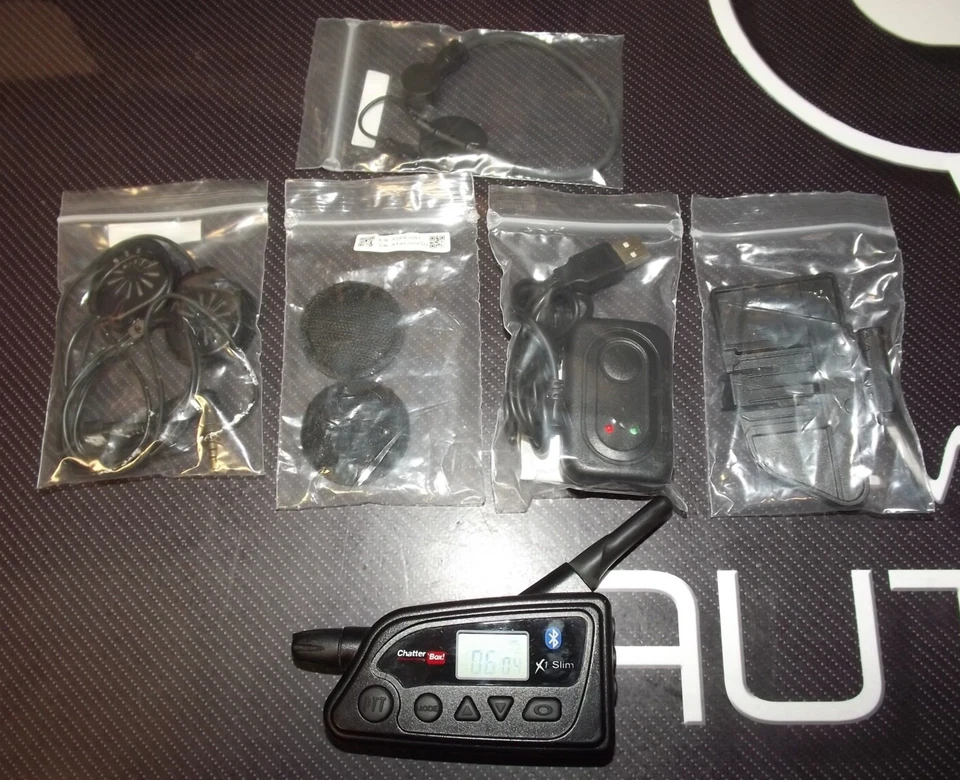 Chatterbox X1 Slim V2 1st Gen UNIVERSAL Motorcycle Helmet Bluetooth Communicator - Image 1 of 4