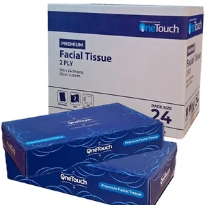 Premium 2 Ply Facial Tissues Ultra Soft  Absorbent Napkin Hygienic 100 Sheet Box - Picture 1 of 11