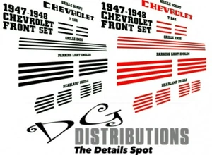 1947-1948 CHEVY FLEETLINE FLEETMASTER COUPE STYLEMASTER front Decal Set - Bild 1 von 11