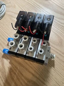 Pneumatic Electric Solenoid Air Valve 5Way 2Position J4V210-08 Fitting Muffler - Picture 1 of 11