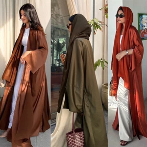 Modest Open Abaya Cardigan Long Robes Evening Maxi Dress Kimono Islamic Dresses - Picture 1 of 27