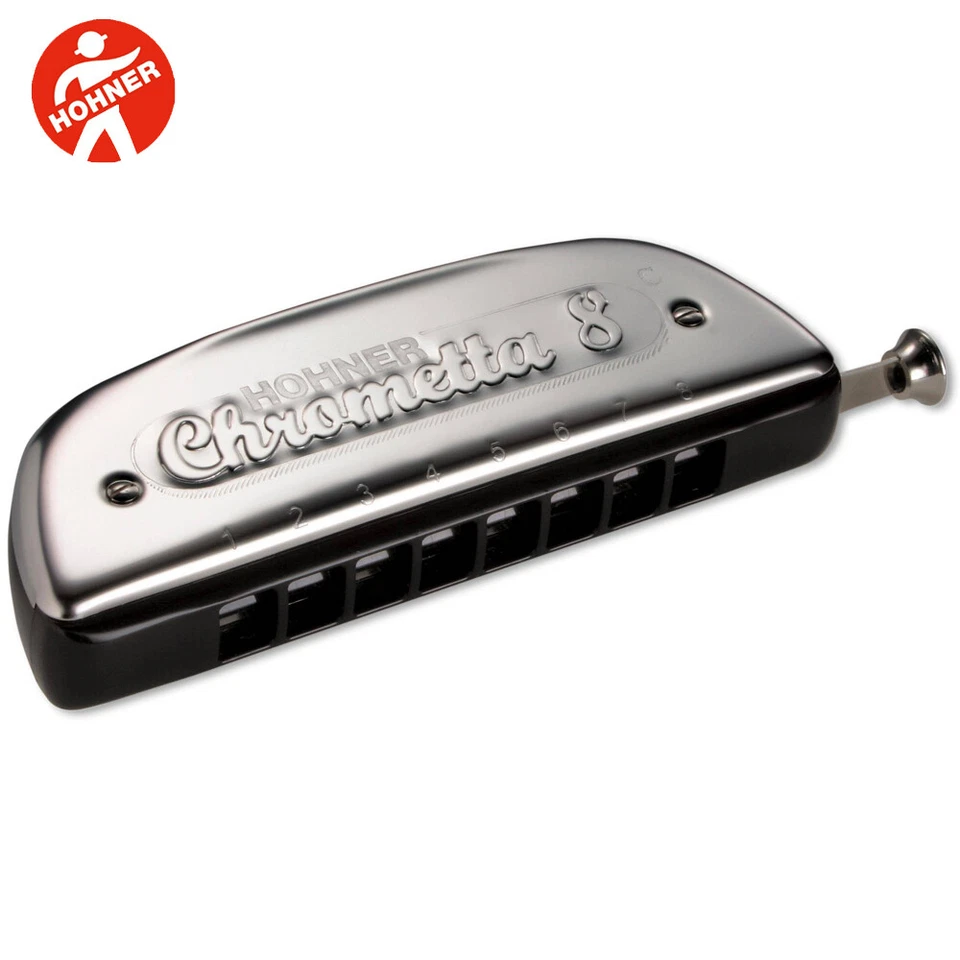 Hohner 250-C Chrometta 8 Chromatic 8-Hole Silver Harmonica - Key of C - Image 1 of 1