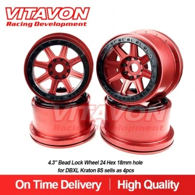 VITAVON 1/5 4.3" Bead Lock Wheel 24 Hex 18mm hole for Proline #10151-13 tire 1pc - Image 1 of 4